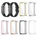 For Fitbit Luxe Full Coverage TPU Electroplating Protective Case Cover(Black)