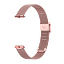 For Fitbit Luxe Clip-on Metal Watch Band(Rose Pink)