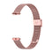 For Fitbit Luxe Clip-on Metal Watch Band(Rose Pink)
