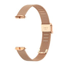 For Fitbit Luxe Clip-on Metal Watch Band(Rose Gold)