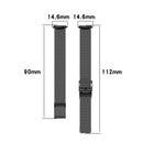 For Fitbit Luxe Clip-on Metal Watch Band(Black)