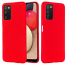 For Samsung Galaxy A03s (166.59mm) Pure Color Liquid Silicone Shockproof Full Coverage Case(Red)