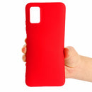 For Samsung Galaxy A03s (166.59mm) Pure Color Liquid Silicone Shockproof Full Coverage Case(Red)