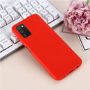 For Samsung Galaxy A03s (166.59mm) Pure Color Liquid Silicone Shockproof Full Coverage Case(Red)