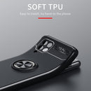 For Samsung Galaxy M32 4G Indian Version Metal Ring Holder 360 Degree Rotating TPU Case(Black+Rose Gold)