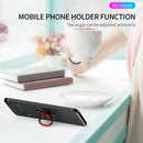 For Samsung Galaxy M32 4G Indian Version Metal Ring Holder 360 Degree Rotating TPU Case(Black+Rose Gold)
