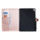 For iPad 10.2 / Pro 10.5 / Air 2019 Pressed Printing Butterfly Pattern Horizontal Flip PU Leather Case with Holder & Card Slots & Wallet & Pen Slot(Rose Gold)
