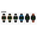 SKMEI 1650 Leather Strap Version LED Digital Display Electronic Watch with Touch Luminous Button(Silver)