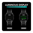 SKMEI 1650 Leather Strap Version LED Digital Display Electronic Watch with Touch Luminous Button(Gold)