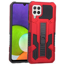 For Samsung Galaxy A22 4G / M32 4G Vanguard Warrior All Inclusive Double-color Shockproof TPU + PC Protective Case with Holder(Red)
