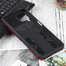 For Samsung Galaxy A22 4G / M32 4G Vanguard Warrior All Inclusive Double-color Shockproof TPU + PC Protective Case with Holder(Red)