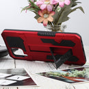 For Samsung Galaxy A22 4G / M32 4G Vanguard Warrior All Inclusive Double-color Shockproof TPU + PC Protective Case with Holder(Red)