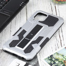 For Samsung Galaxy A22 4G / M32 4G Vanguard Warrior All Inclusive Double-color Shockproof TPU + PC Protective Case with Holder(Silver White)