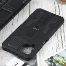 For Samsung Galaxy A22 4G / M32 4G Vanguard Warrior All Inclusive Double-color Shockproof TPU + PC Protective Case with Holder(Rock Black)