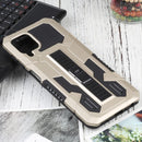 For Samsung Galaxy A22 4G / M32 4G Vanguard Warrior All Inclusive Double-color Shockproof TPU + PC Protective Case with Holder(Gold)