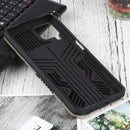 For Samsung Galaxy A22 4G / M32 4G Vanguard Warrior All Inclusive Double-color Shockproof TPU + PC Protective Case with Holder(Gold)