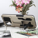 For Samsung Galaxy A22 4G / M32 4G Vanguard Warrior All Inclusive Double-color Shockproof TPU + PC Protective Case with Holder(Gold)