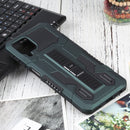For Samsung Galaxy A22 4G / M32 4G Vanguard Warrior All Inclusive Double-color Shockproof TPU + PC Protective Case with Holder(Graphite Green)