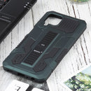 For Samsung Galaxy A22 4G / M32 4G Vanguard Warrior All Inclusive Double-color Shockproof TPU + PC Protective Case with Holder(Graphite Green)