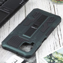 For Samsung Galaxy A22 4G / M32 4G Vanguard Warrior All Inclusive Double-color Shockproof TPU + PC Protective Case with Holder(Graphite Green)