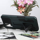 For Samsung Galaxy A22 4G / M32 4G Vanguard Warrior All Inclusive Double-color Shockproof TPU + PC Protective Case with Holder(Graphite Green)