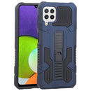 For Samsung Galaxy A22 4G / M32 4G Vanguard Warrior All Inclusive Double-color Shockproof TPU + PC Protective Case with Holder(Cobalt Blue)