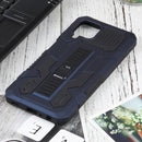 For Samsung Galaxy A22 4G / M32 4G Vanguard Warrior All Inclusive Double-color Shockproof TPU + PC Protective Case with Holder(Cobalt Blue)