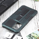 For Samsung Galaxy A52 5G / 4G / A52S Vanguard Warrior All Inclusive Double-color Shockproof TPU + PC Protective Case with Holder(Graphite Green)