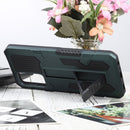 For Samsung Galaxy A52 5G / 4G / A52S Vanguard Warrior All Inclusive Double-color Shockproof TPU + PC Protective Case with Holder(Graphite Green)