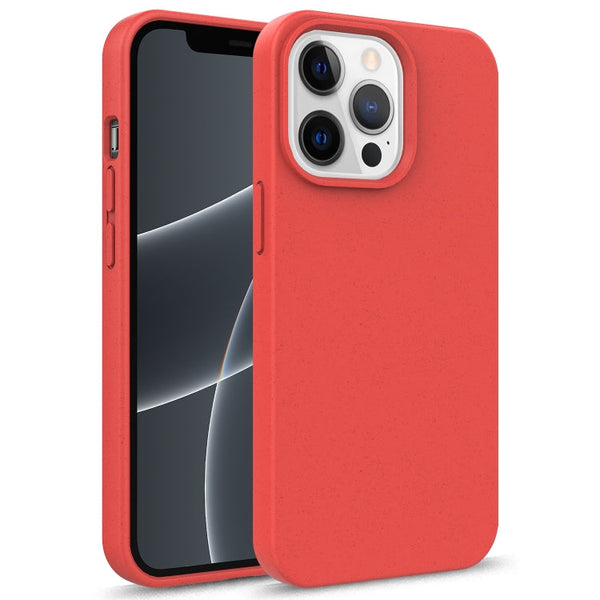 Starry Series Shockproof Straw Material + TPU Protective Case For iPhone 13 mini(Red)
