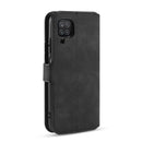 For Samsung Galaxy A22 4G DG.MING Retro Oil Side Horizontal Flip Leather Case with Holder & Card Slots & Wallet(Black)