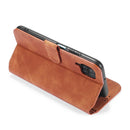 For Samsung Galaxy A22 4G DG.MING Retro Oil Side Horizontal Flip Leather Case with Holder & Card Slots & Wallet(Brown)