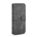 For Samsung Galaxy A22 4G DG.MING Retro Oil Side Horizontal Flip Leather Case with Holder & Card Slots & Wallet(Grey)