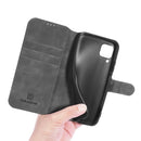 For Samsung Galaxy A22 4G DG.MING Retro Oil Side Horizontal Flip Leather Case with Holder & Card Slots & Wallet(Grey)