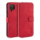 For Samsung Galaxy A22 4G DG.MING Retro Oil Side Horizontal Flip Leather Case with Holder & Card Slots & Wallet(Red)