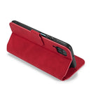 For Samsung Galaxy A22 4G DG.MING Retro Oil Side Horizontal Flip Leather Case with Holder & Card Slots & Wallet(Red)