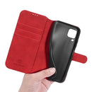 For Samsung Galaxy A22 4G DG.MING Retro Oil Side Horizontal Flip Leather Case with Holder & Card Slots & Wallet(Red)