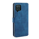 For Samsung Galaxy A22 4G DG.MING Retro Oil Side Horizontal Flip Leather Case with Holder & Card Slots & Wallet(Blue)