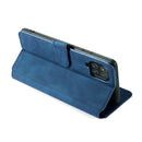 For Samsung Galaxy A22 4G DG.MING Retro Oil Side Horizontal Flip Leather Case with Holder & Card Slots & Wallet(Blue)