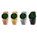 SKMEI 1668 Round Dial LED Digital Display Electronic Watch with Touch Luminous Button(Rose Gold)