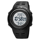 SKMEI 1681 Multifunctional LED Digital Display Luminous Electronic Watch, Support Body / Ambient Temperature Measurement(Black White)