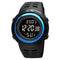 SKMEI 1681 Multifunctional LED Digital Display Luminous Electronic Watch, Support Body / Ambient Temperature Measurement(Blue Black)