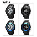 SKMEI 1681 Multifunctional LED Digital Display Luminous Electronic Watch, Support Body / Ambient Temperature Measurement(Black White)