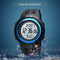SKMEI 1681 Multifunctional LED Digital Display Luminous Electronic Watch, Support Body / Ambient Temperature Measurement(Blue Black)