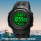 SKMEI 1681 Multifunctional LED Digital Display Luminous Electronic Watch, Support Body / Ambient Temperature Measurement(Blue Black)