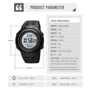 SKMEI 1681 Multifunctional LED Digital Display Luminous Electronic Watch, Support Body / Ambient Temperature Measurement(Black White)