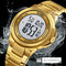 SKMEI 1712 Dual Time LED Digital Display Luminous Stainless Steel Strap Electronic Watch(Silver and White)