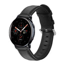 For Galaxy Watch Active Smart Watch Cowhide Leather Watch Band, Size:S 20mm(Black)