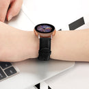 For Galaxy Watch Active Smart Watch Cowhide Leather Watch Band, Size:S 20mm(Black)