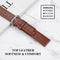 For Galaxy Watch Active 2 Smart Watch Cowhide Leather Watch Band, Size:22mm(Brown)